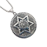 bling bling grey rhinestones magen star of david pendant necklace antique silver stainless steel israel 6 pointed star necklace