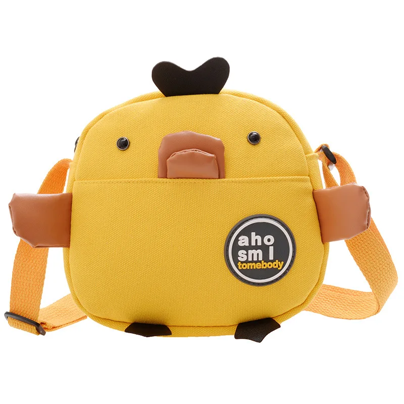 Cute Canvas Duck Crossbody Bags for Kids Small Cartoon Animal Shoulder Bag Girls Boys Lovely Fabric Coin Purse Child Bag 2021