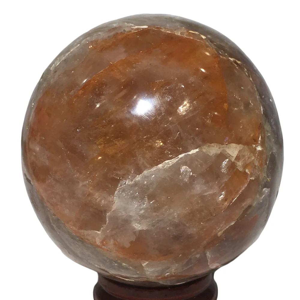 

Rainbow Natural Sphere Fire Quartz Home Furnishing Decoration Red Gemstone Globe Reiki Masters Healing Crystal Ball