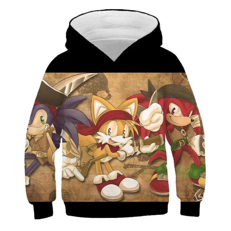 Новые Мультяшные свитшоты из аниме-фильма Ежик семейная одежда с 3D принтом