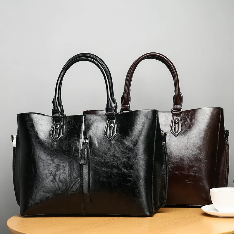 

Вместительные водонепроницаемые сумки для покупок для женщин, дамские сумочки из высококачественной искусственной кожи, деловые портфели ...
