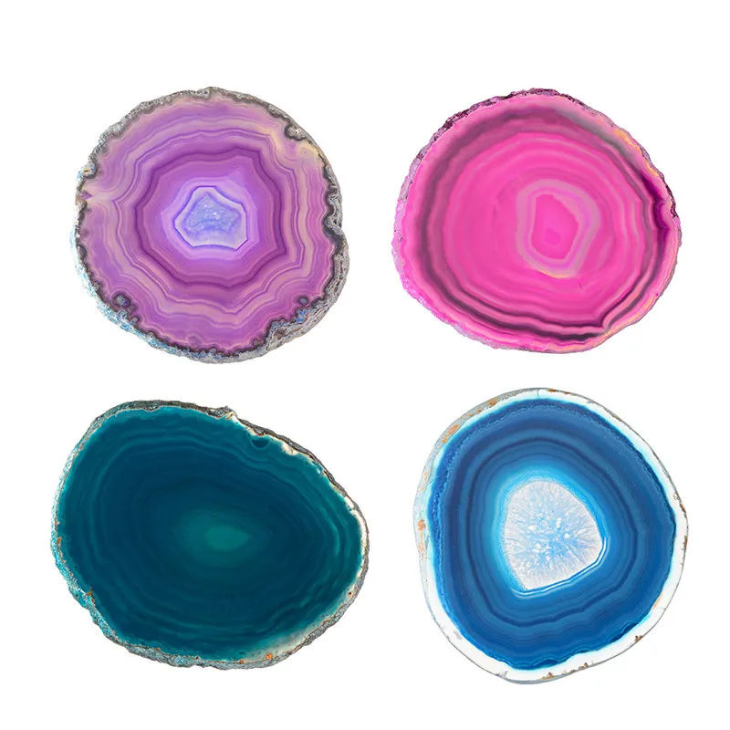 8-10 см натуральный Агатовые плиты друззи фрагмент жеоды хрустальные минеральные настольные подставки декоративные камень домашний декор