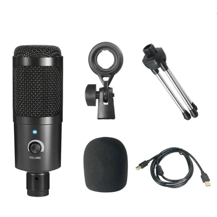 

USB Microphone Metal Condenser Microphones for PC Computer Recording Studio Streaming Singing Gaming YouTube Video Skype