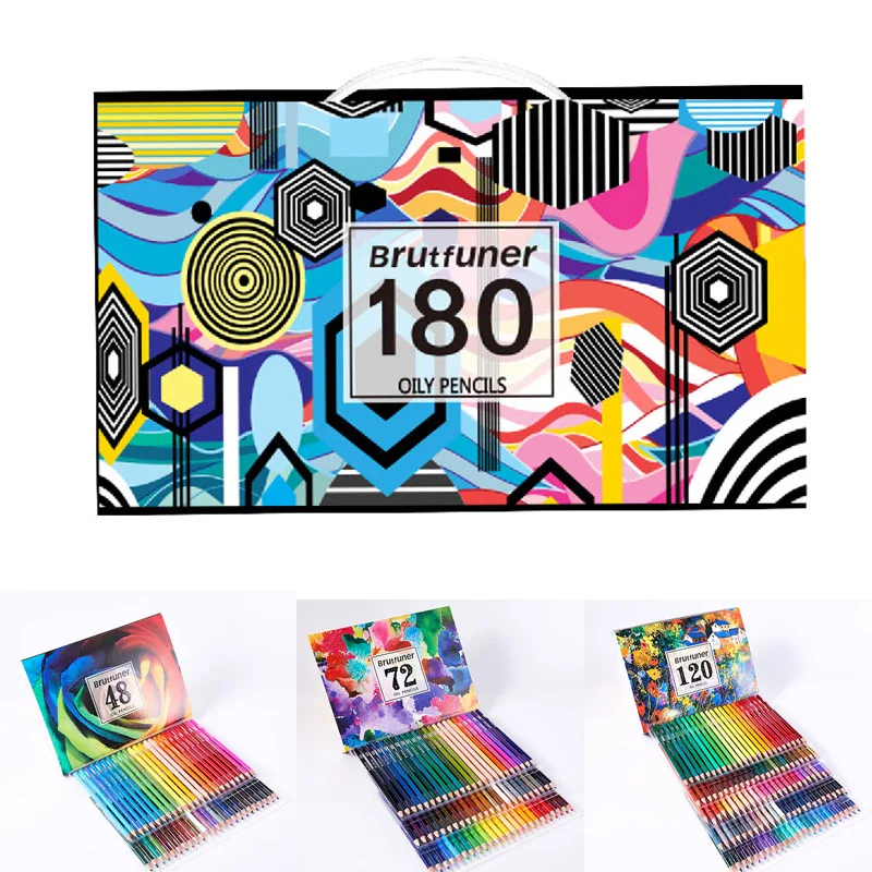 

72/120/150/180 Coloring Pencils Set Water Color Oily Colored Pencil Drawing Pencils Set Art Supplies Oil Pencil for Artist Paint