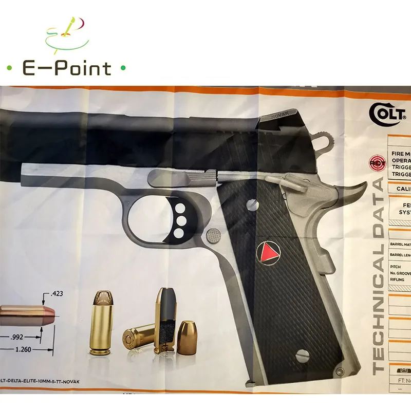 Флаг для оружия Colt Delta Elite TT Novak размер 3 фута * 5 футов (90*150 см) рождественские