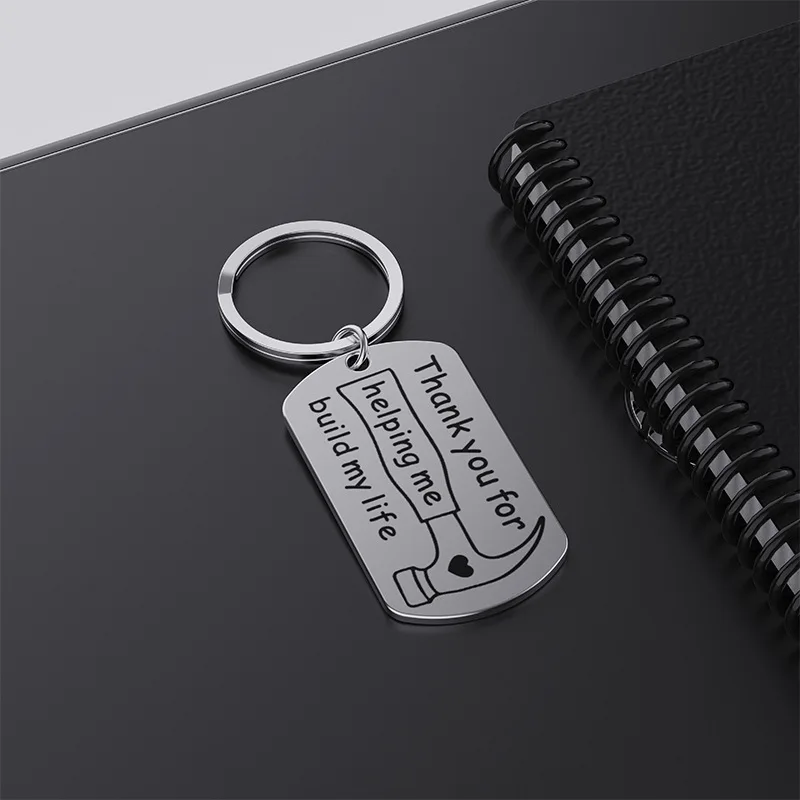 New Fathes Day Thanksgiving Stainless Steel Give Away Keychainfamily Friends Blessing Lovers Family Colleagues Gifts | Дом и сад