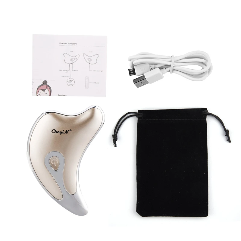 Электронный бриллиантовый массажер для лица и шеи вибрирующее удаление морщин