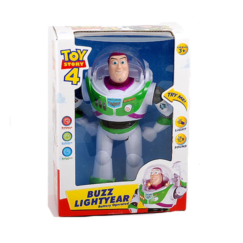 Disney Toy Story 4 Juguete Вуди Базз светильник год Музыка/светильник с кукла с крыльями фигурка игрушки для детей подарок на день рождения S03 - Цвет: With Box
