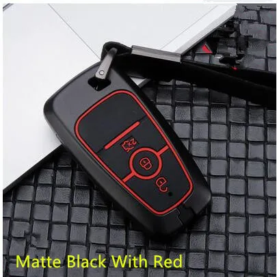 Black With Red Металлический Автомобильный контроллер защитная сумка крышка для Ford Focus AAB240 - Название цвета: Black With Red