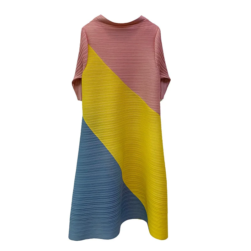 

SuperAen Fashion Europe Women Dress 2021 Spring and Summer New Casual Ladies Pleated Dress Pluz Size Women Clothing