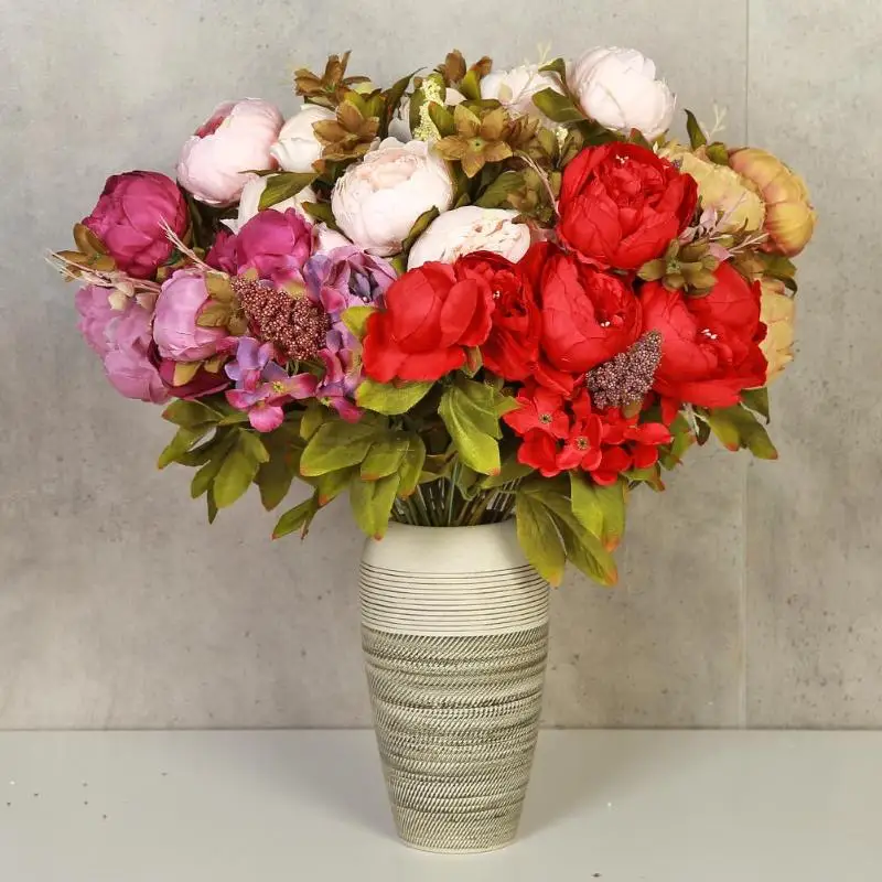 Шелк искусственный цветок для свадьбы украшение из листьев товары венок