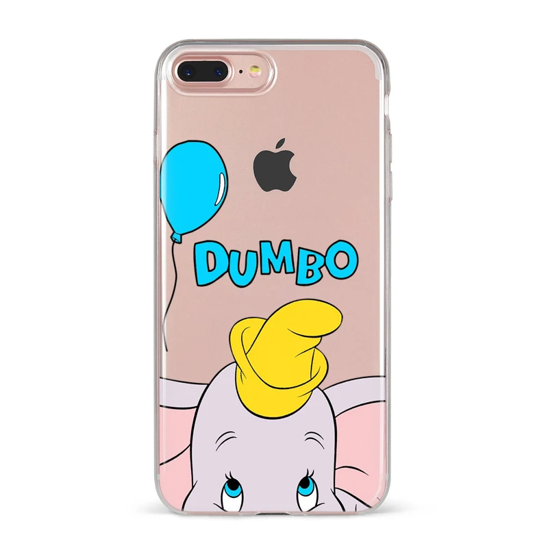 Золотой Силиконовый чехол с изображением животных Дамбо Винни для iPhone X XS MAX XR 8 7 6 6S Plus 5 5S SE XS MAX, чехол для телефона - Цвет: Золотой