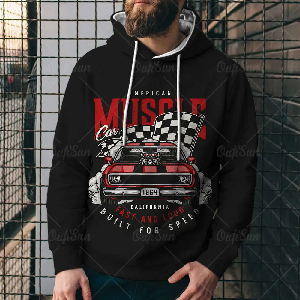 

2021 New Classic Racing Pattern 3D Printing Men's/women's Fashion Hoodie Spring And Autumn Hip-hop Loose Top Oversize XXS-4XL
