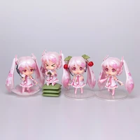 miku figure mini q version japanese 10cm pvc cartoon toys for boys christmas gift dolls model action figure free shipping items
