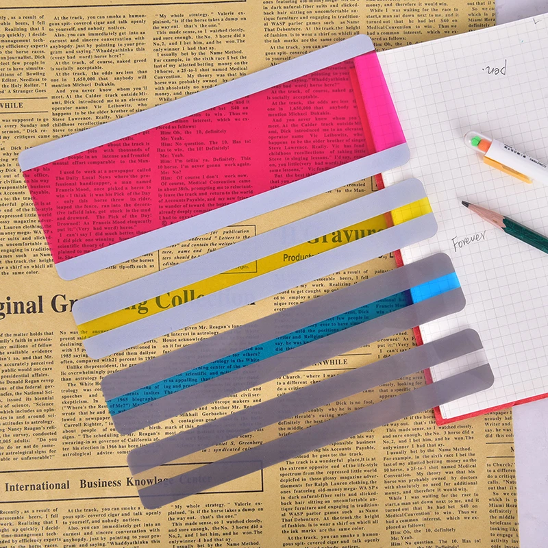 

6/8pcs Reading Guide Strips Highlighter Colored Overlays Bookmark Read Strips Kid Gift