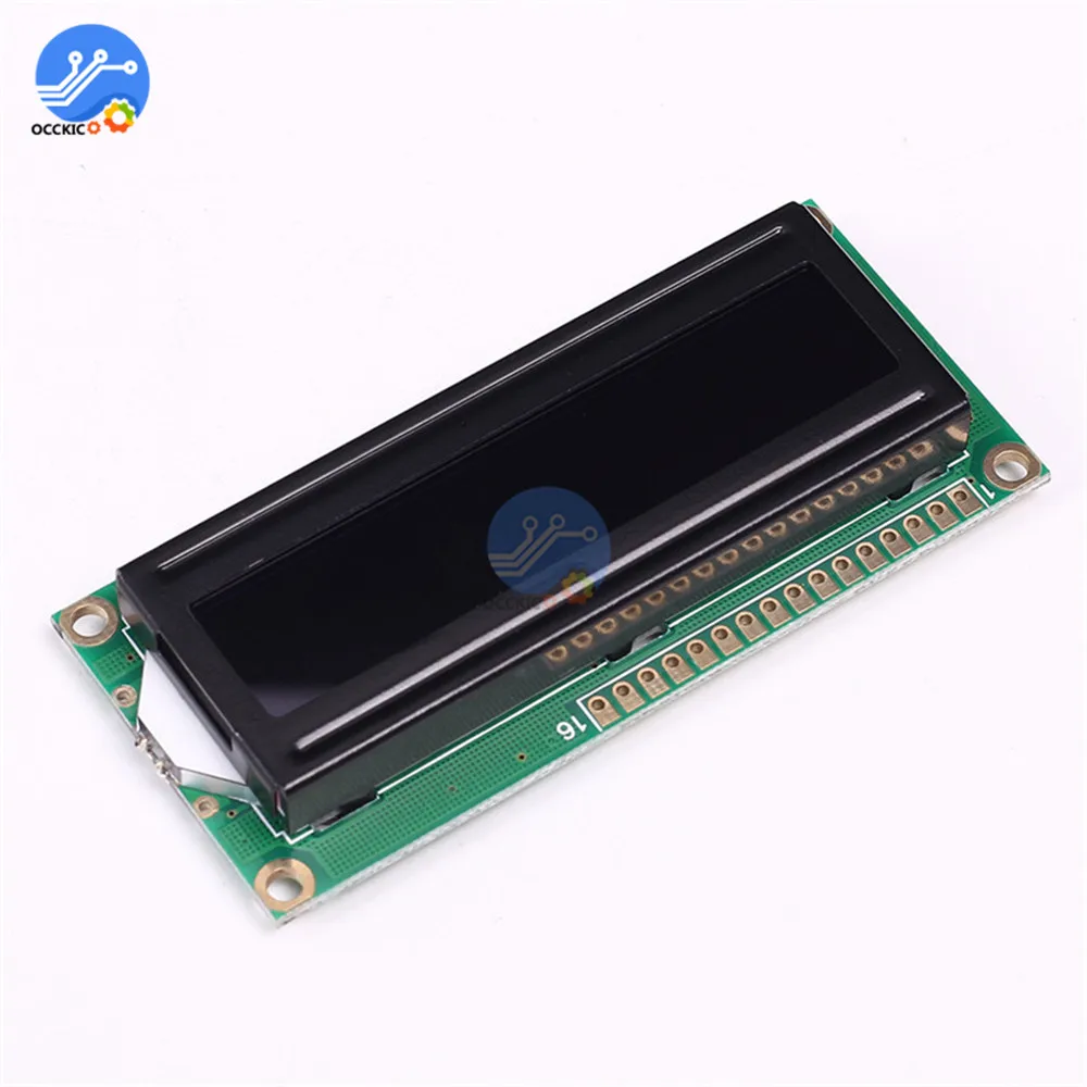 Модуль ЖК дисплея А 5 В 16x2 Красный символ точка черный фон параллельный порт