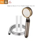 Подводный усилитель фильтр ручной душевой шланг набор PP Хлопок двойная фильтрация 1,5 м 2 м шланг мощный массажный душ от Xiaomi