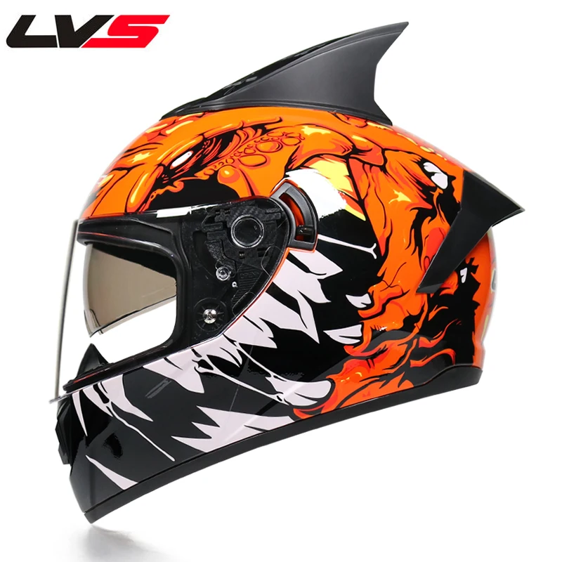 Мотоциклетный шлем гоночный на все лицо моющаяся подкладка с двойными