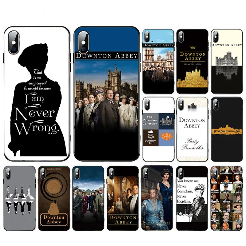 

Downton Abbey TV Series Soft TPU Black Phone Case For iPhone 6 6s 7 8 X 5 5S SE 2020 6plus 7plus 8plus XR XS max 11 11Pro Covers