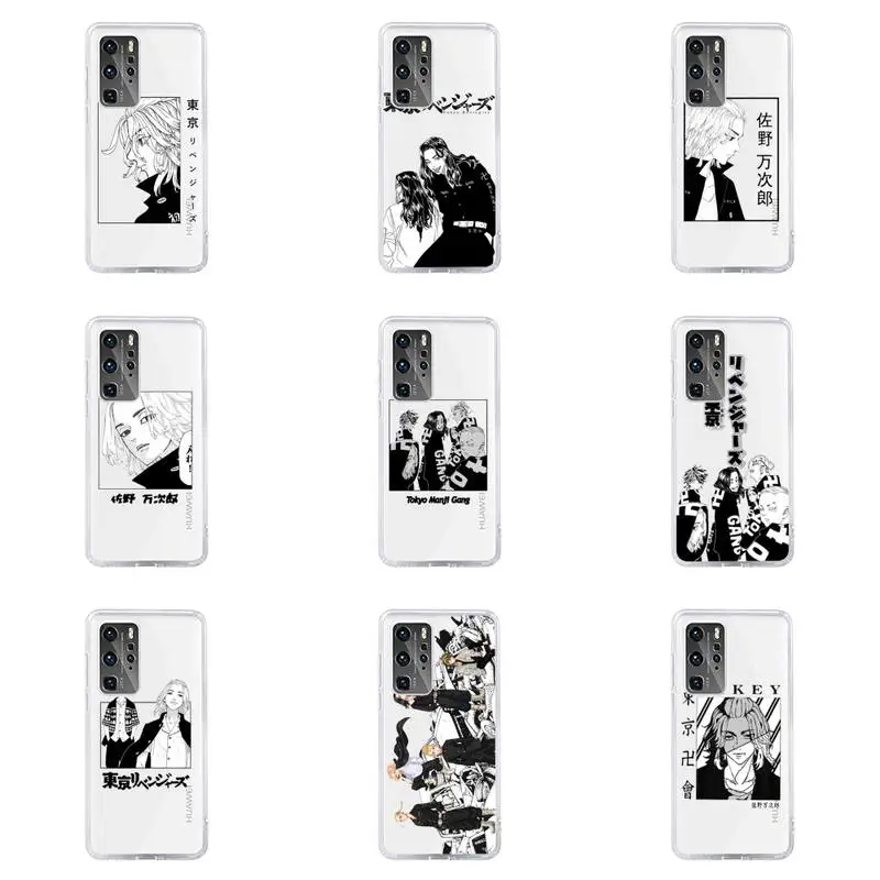 

Tokyo Revengers manjiro Phone Case Transparent For Huawei honor V 9 8 10 20 7 i S A C X pro lite play Soft TPU Clear Mobile bags