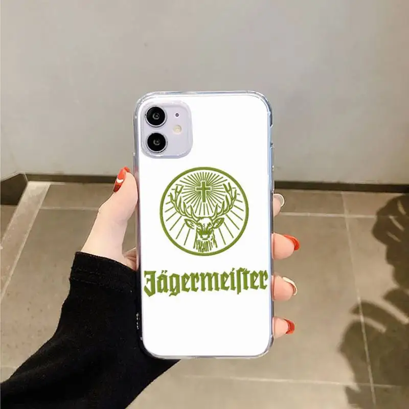 

Jagermeister liqueur high quality fundas Phone Case Transparent for iPhone 6 7 8 11 12 s mini pro X XS XR MAX Plus
