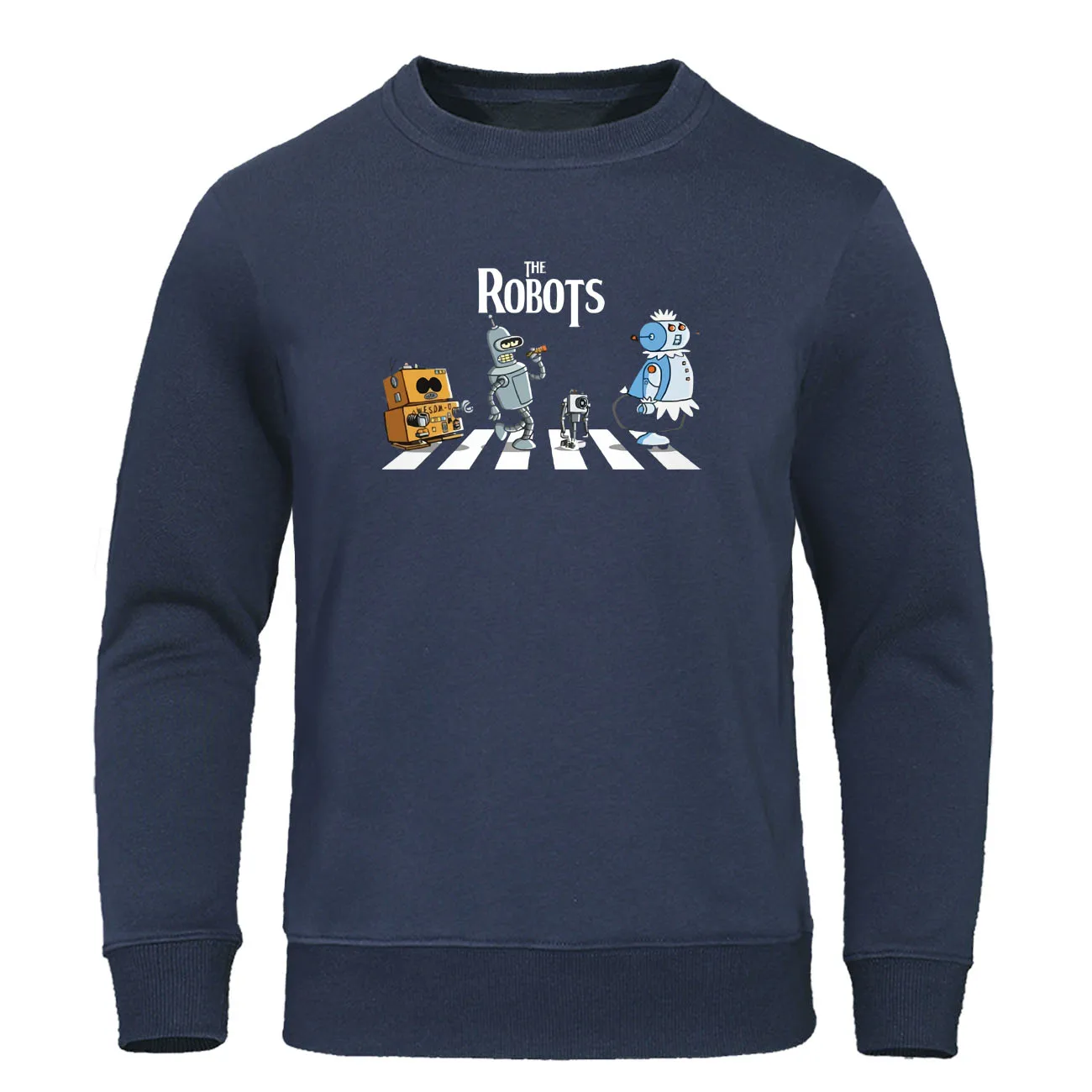 

2022 Autumn Winter Hoodies Creative droids Printed Hoodie Sweatshirt Novelty Pullover Men's Fashion robot Hoodie Warm Streetwear