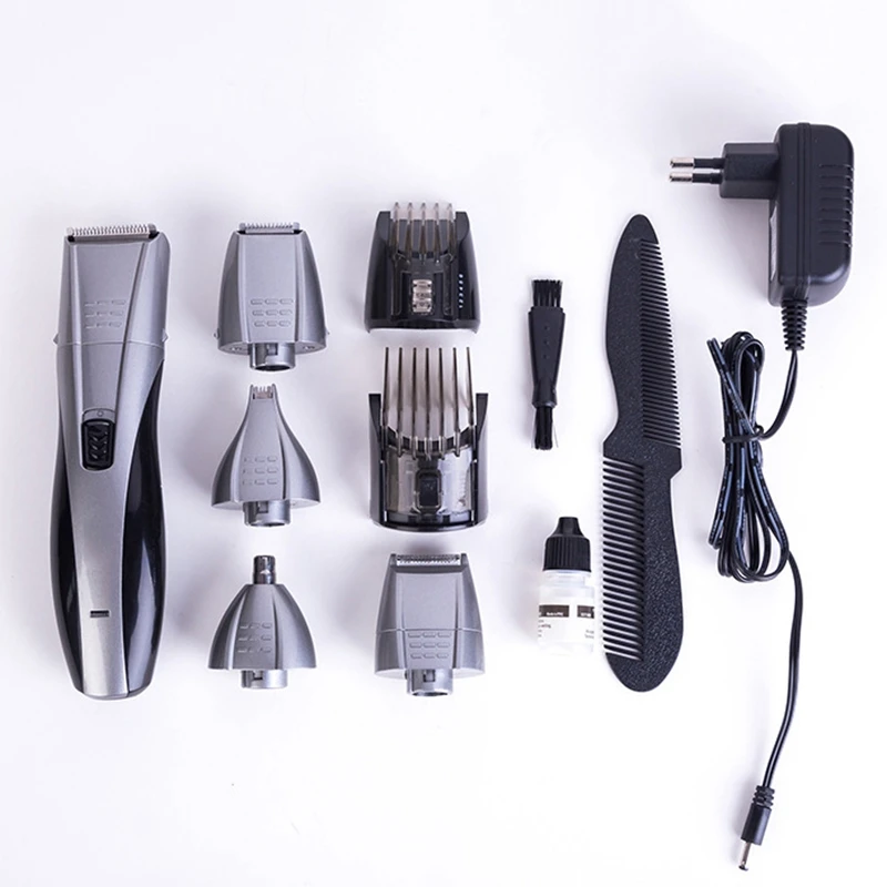 

5 In 1 Hair Clipper Electric Clipper Razor Shaver Beard Trimmer Men Shaving Machine Cutting Nose Trimmer EU Plug