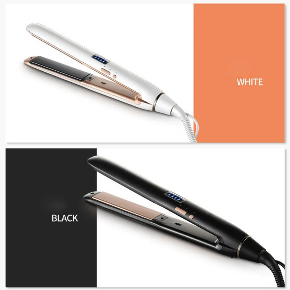 

Professional Hair Straightener Curler Flat Iron Negative Ion Wand Straighting Ionic Curling Iron Corrugation Crimper
