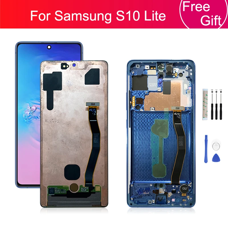 

Дисплейный модуль AMOLED для Samsung S10 lite, SM-G770F/DS SM-G770F, с сенсорным экраном, запасные части 6,7