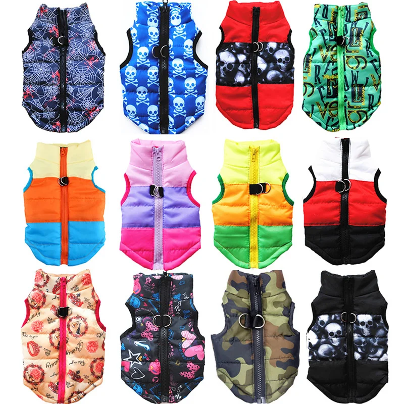 

Осенне-зимняя куртка для собак, для маленьких собак, размеры Xs-xl, теплая куртка для чихуахуа, Йорка, 17 цветов, куртка на молнии