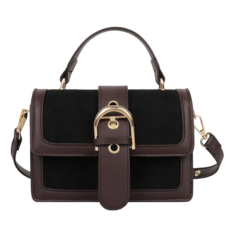

Vintage Square Tote bag 2020 Fashion New High quality Matte PU Leather Women's Designer Handbag Lock Shoulder Messenger Bag