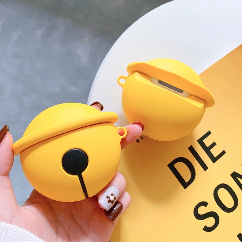 Чехол для наушников AirPods 2 чехол Apple Air pods 1 с милым мультяшным медведем кольцевым