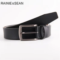 rainie sean extra long belt man belt genuine leather square buckle black casual mens belt for jeans 145cm 150cm 155cm 160cm 165