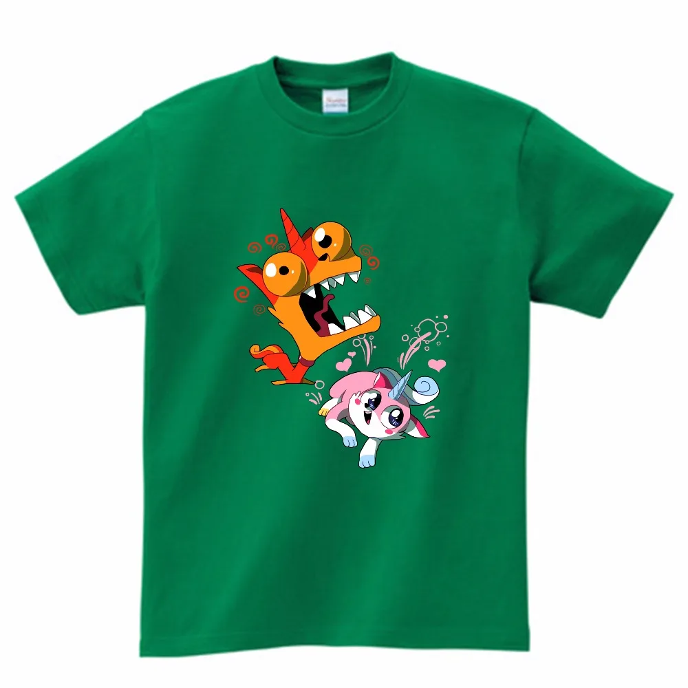

UNIKITTY TSHIRT Children's Summer Cotton Short Sleeved T-shirt Printed T-shirt Boys And Girls Color T-shirt Pure Cotton T Shirt