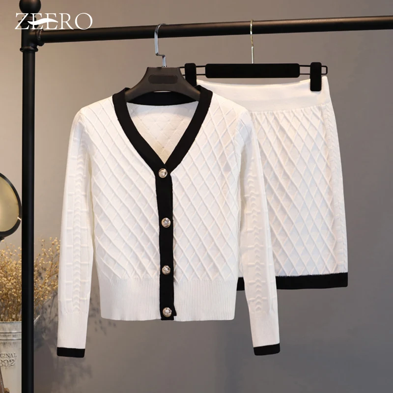 Женский офисный комплект из двух предметов элегантный кардиган и мини-юбка