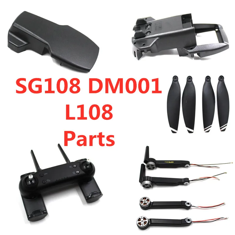 

SG -108 SG108 DM001 L108 RC Drone Spare Parts Arm with Motor Blade Remote Control Charging Cable Body Shell Accessory