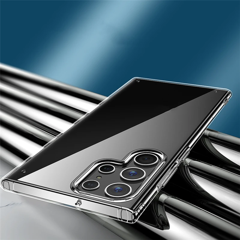Прозрачный жесткий чехол из поликарбоната для Samsung Galaxy S22 Ultra 5G ультратонкий