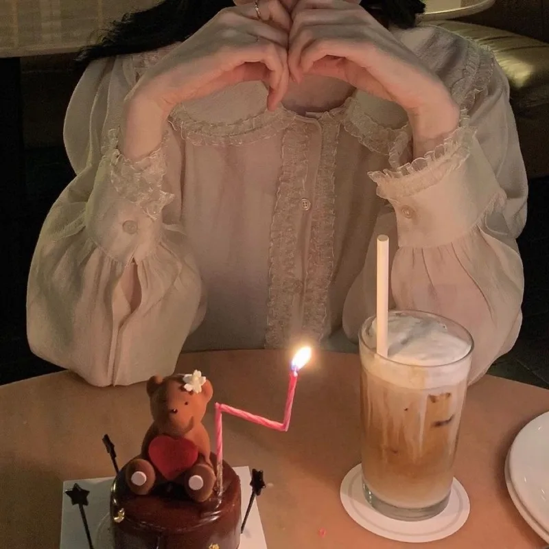 

Spring and Summer New French Style Western Style Lace Lapel Shirt Women's Shirt Style Long Sleeve T-shirt Bottoming Shirt