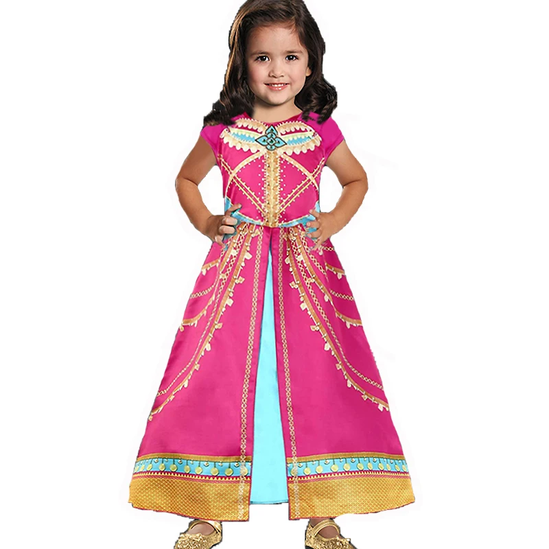 Jasmine Princess Dress for Teens Girls Aladdin Christmas Kids Rose Dresses Coronation Party Costume Child Cosplay Clothes | Детская