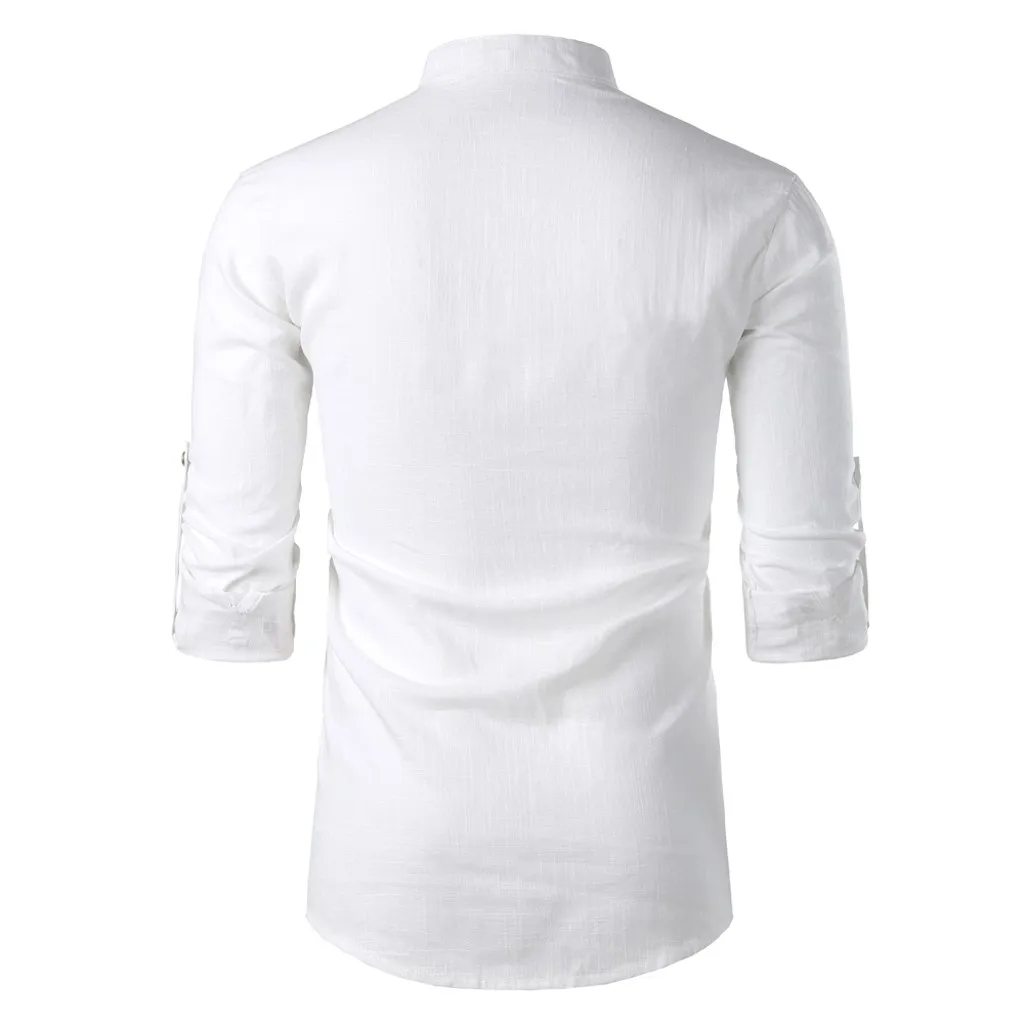 Рубашка-поло мужская с воротником-стойкой брендовая приталенная блузка из