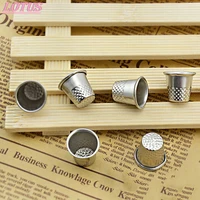 top quality metal finger thimbles tailor sewing grip shield protector sewing machine handworking pin needle tools on sale 10pcs