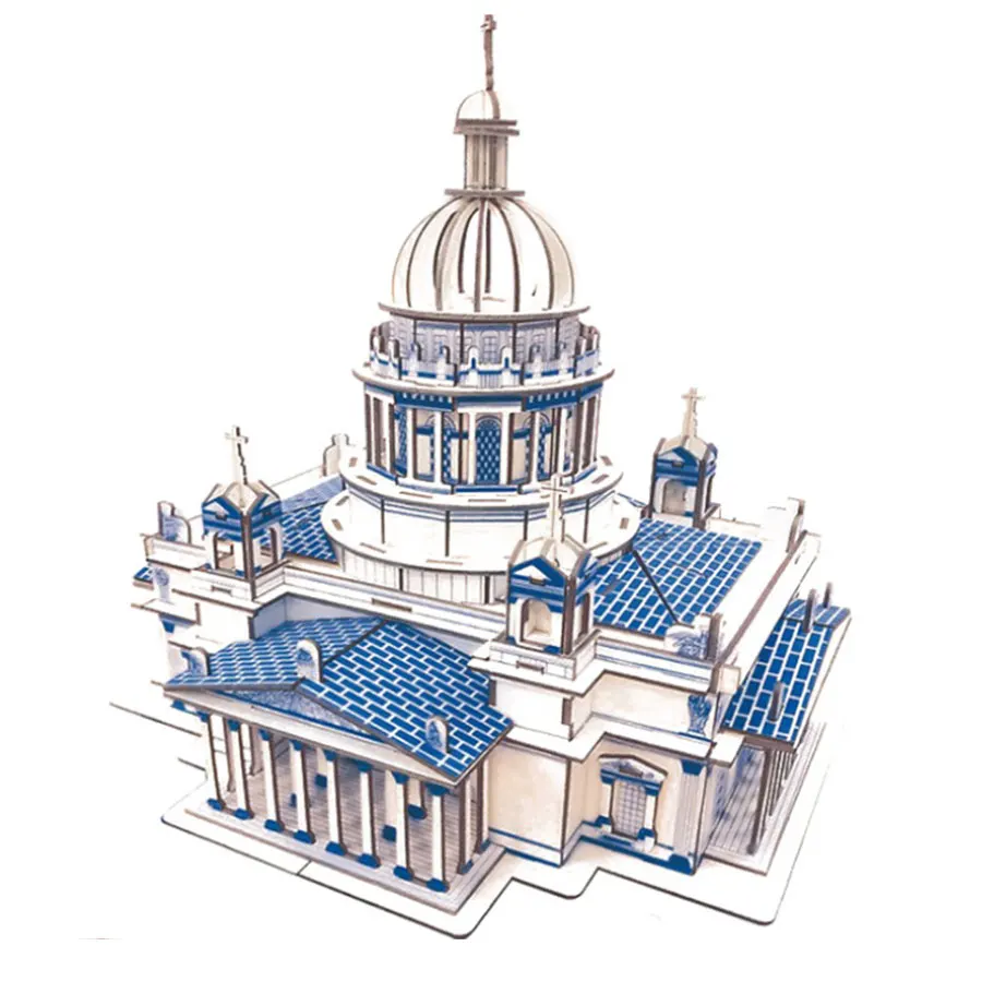 Деревянный Христос церковный Собор 3D лазерная печать строительные блоки модель