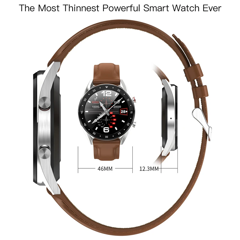 Смарт часы L9 ECG женские круглые спортивные Bluetooth с функцией Мультитач поддержкой