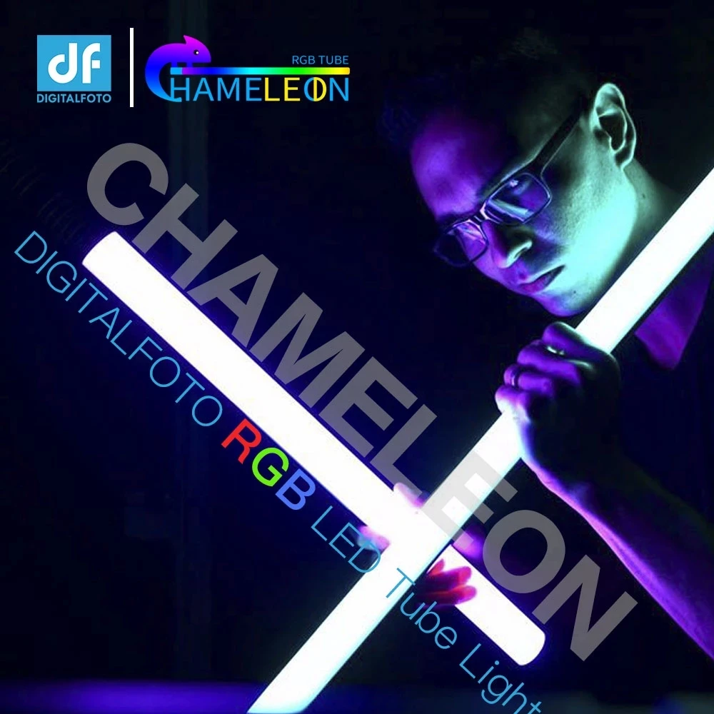 Светодиодная трубсветильник DF chameleon RGB для фотосъемки цветная лампа со