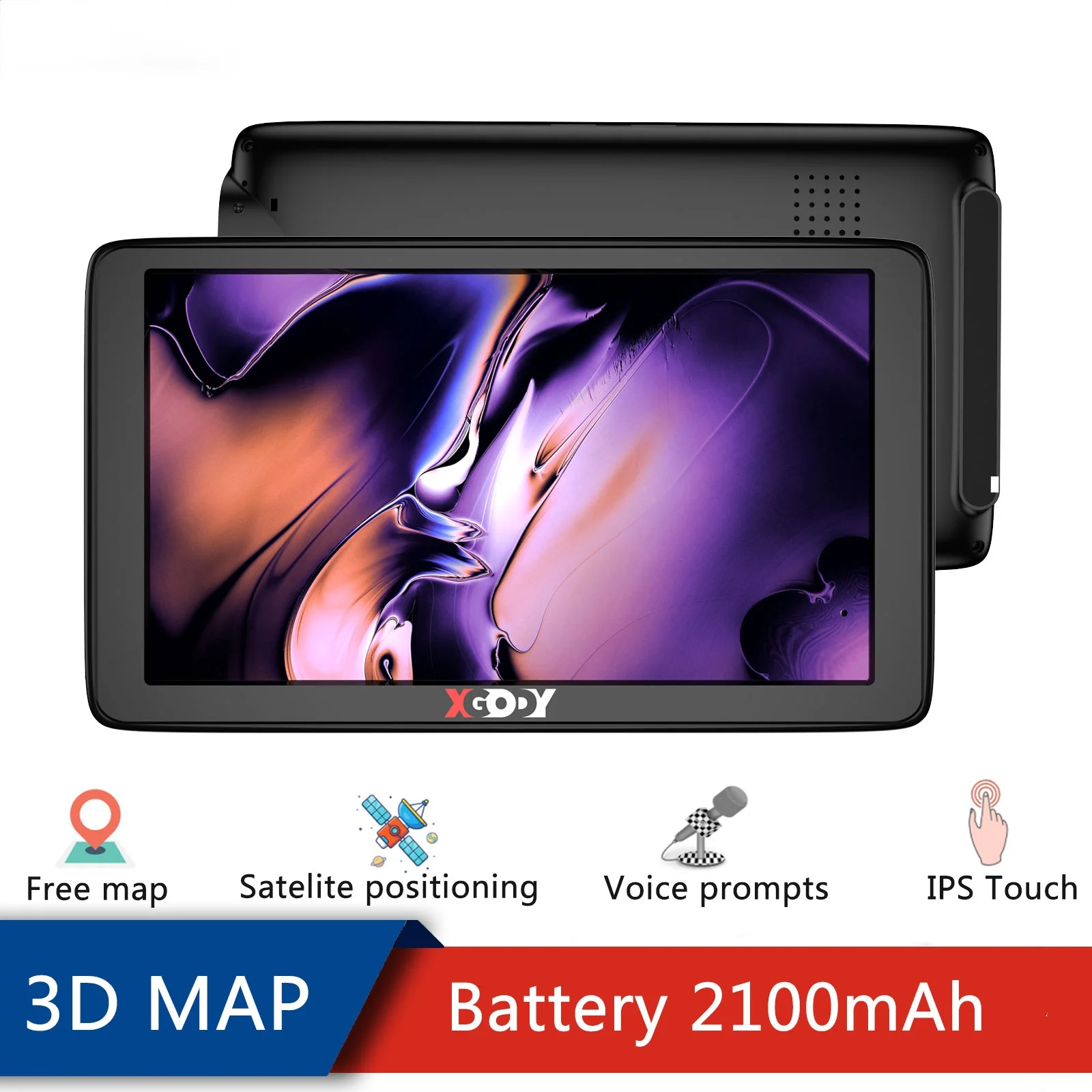 

Car GPS Navigation 7 Inch Touch Screen GPS Navigator Truck Sunshade Sat Nav 256M+8G 2020 America Europe Map GPS Navigators