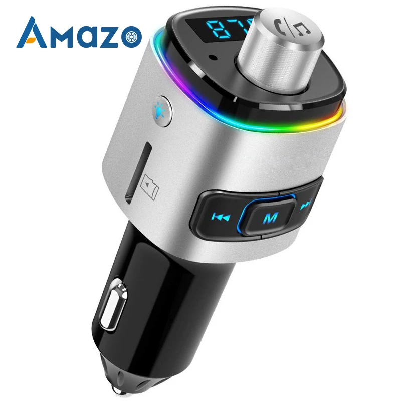 Fm-передатчик Автомобильный Bluetooth беспроводной QC 3,0 быстрое зарядное устройство двойной USB Громкая связь MP3-плеер U диск TF кард-ридер автомобильное зарядное устройство