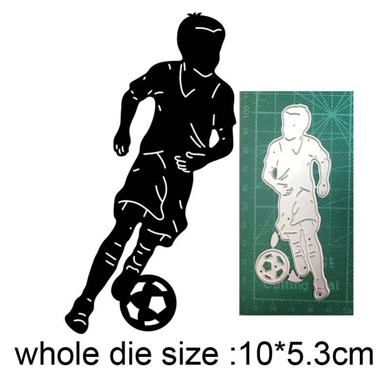 

Boy Playing Football New 2021 Metal Cutting Dies For DIY Scrapbooking Paper And Card Making Decorative Embossing Dies Craft Dies