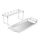 Стойка для жарки куриных крыльев, вертикальная подставка для гриля, духовки из нержавеющей стали, барбекю, аксессуары для барбекю