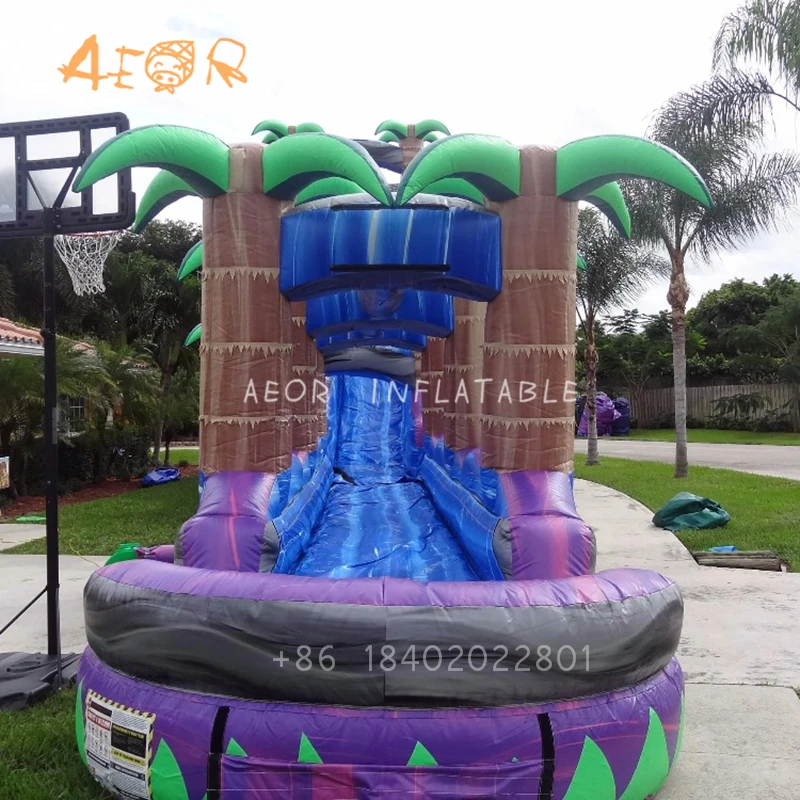 2021 новая садовая надувная мокрая или сухая горка полоса водная для продажи |