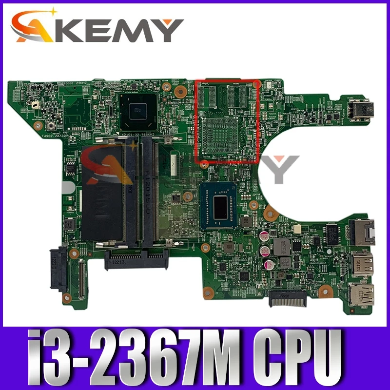 Оригинальная материнская плата для ноутбука DELL Inspiron 14Z 5423 SR0CV i3-2367M CN-00N85M 00N85M 0N85M